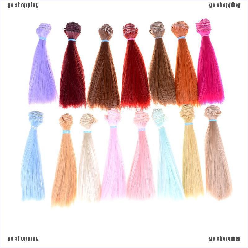 {go shopping}1pcs 15cm length natrual color thick 1/3 /1/4 1/6 bjd wigs doll hair