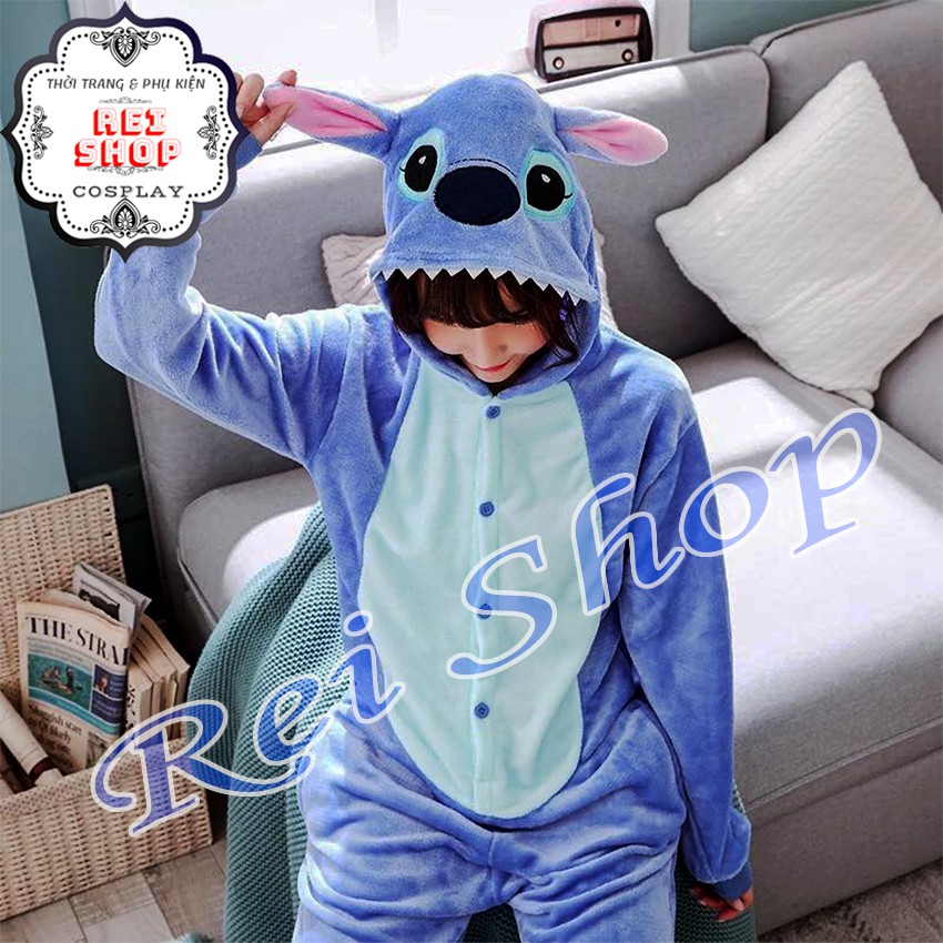 Bộ Đồ Thú Stitch Xanh - Cosplay Stitch Siêu Quậy