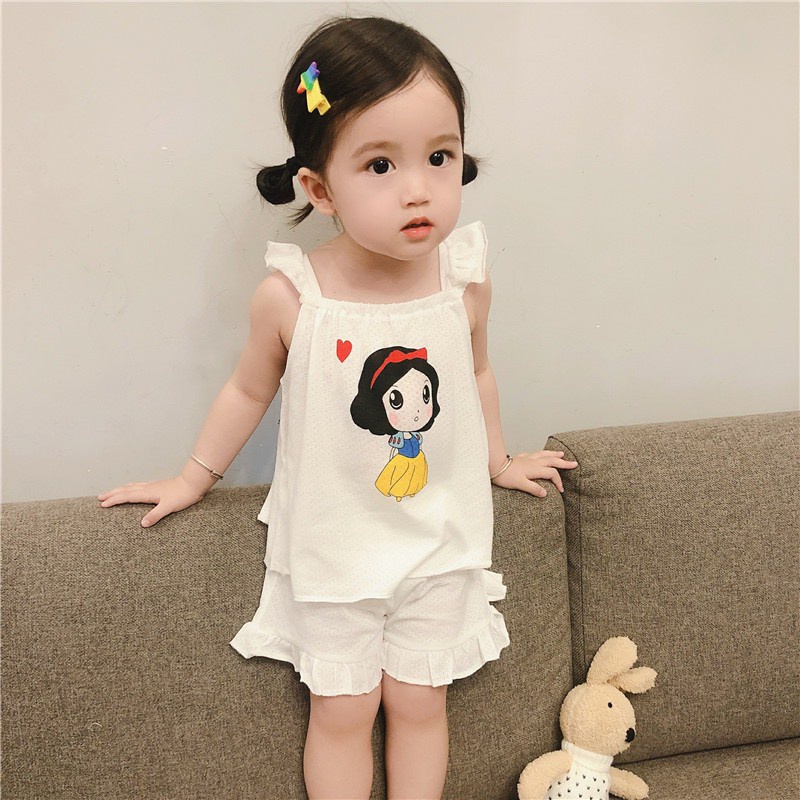 Đồ bộ bé gái đũi bạch tuyết xinh xắn AM700 TTR242