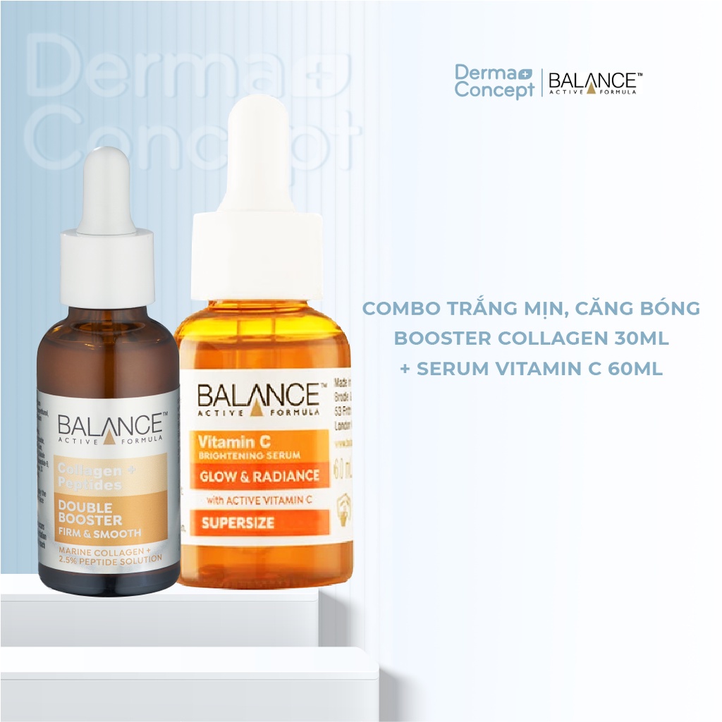 Serum trẻ hóa và chống lão hoá Balance Collagen + 2,5% Peptides Double Booster 30ml