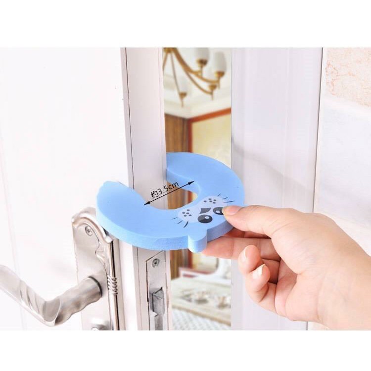 Combo set 5 miếng xốp chặn cửa, miếng chặn cửa, chống sập cửa, chống kẹp tay trẻ em hình con thú xinh xắn.