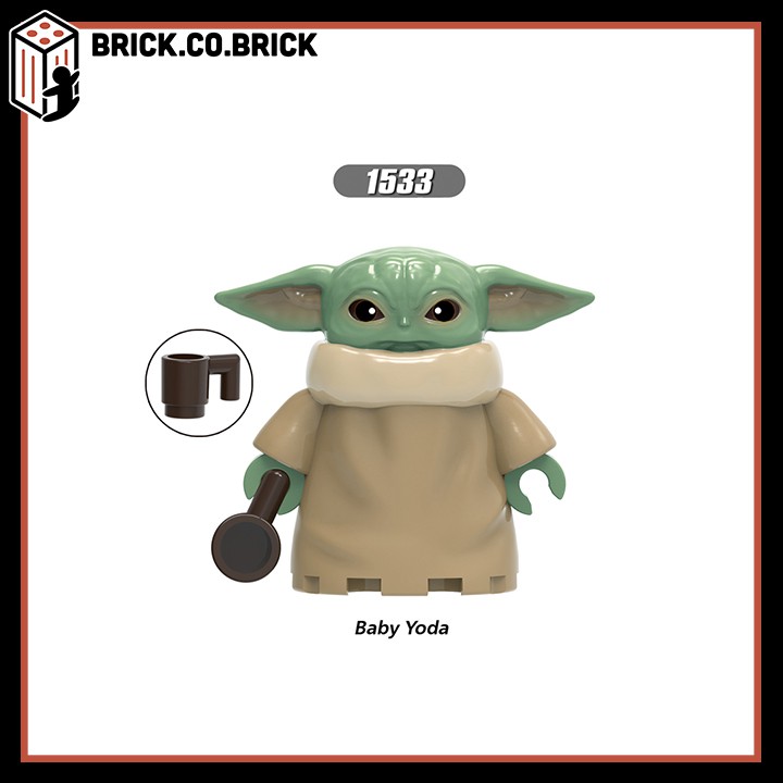 Non Lego Baby Yoda Đồ chơi Lắp Ráp Minifigure và Non Lego Mô Hình Chiến tranh giữa các vì sao Star Wars X1533