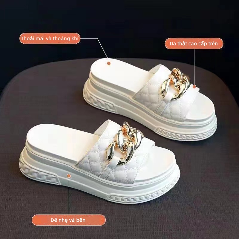 Dép Sandal Mùa Hè Đế Dày Nâng Chiều Cao Phong Cách Mới