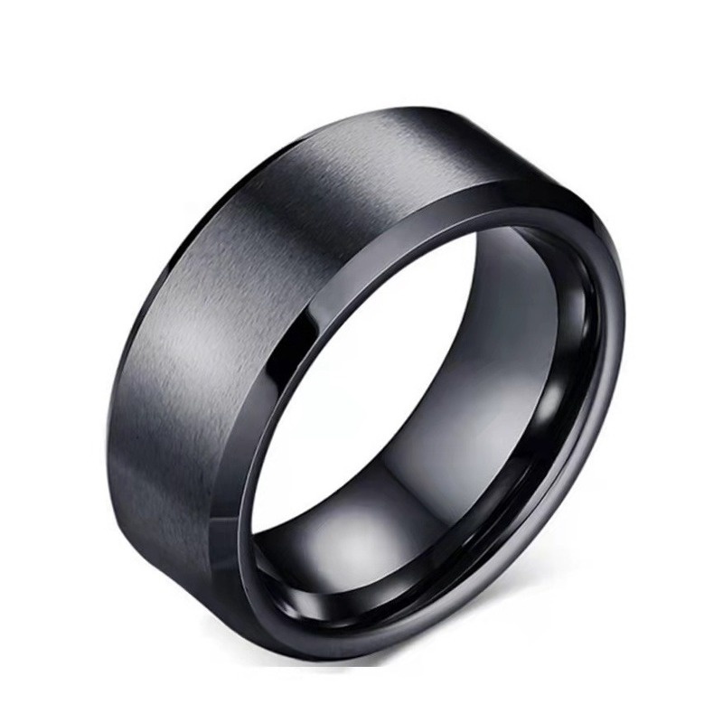Nhẫn bằng thép không gỉ 210825 thiết kế đơn giản hợp thời trang