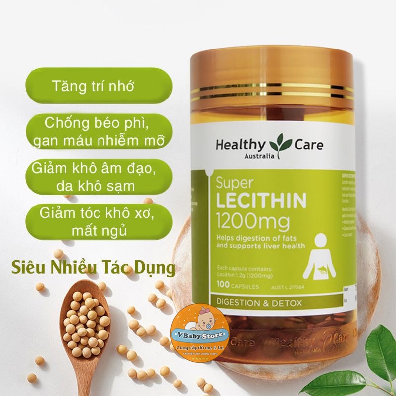 Mầm đậu nành Healthy Care Úc 1200mg (100 viên)