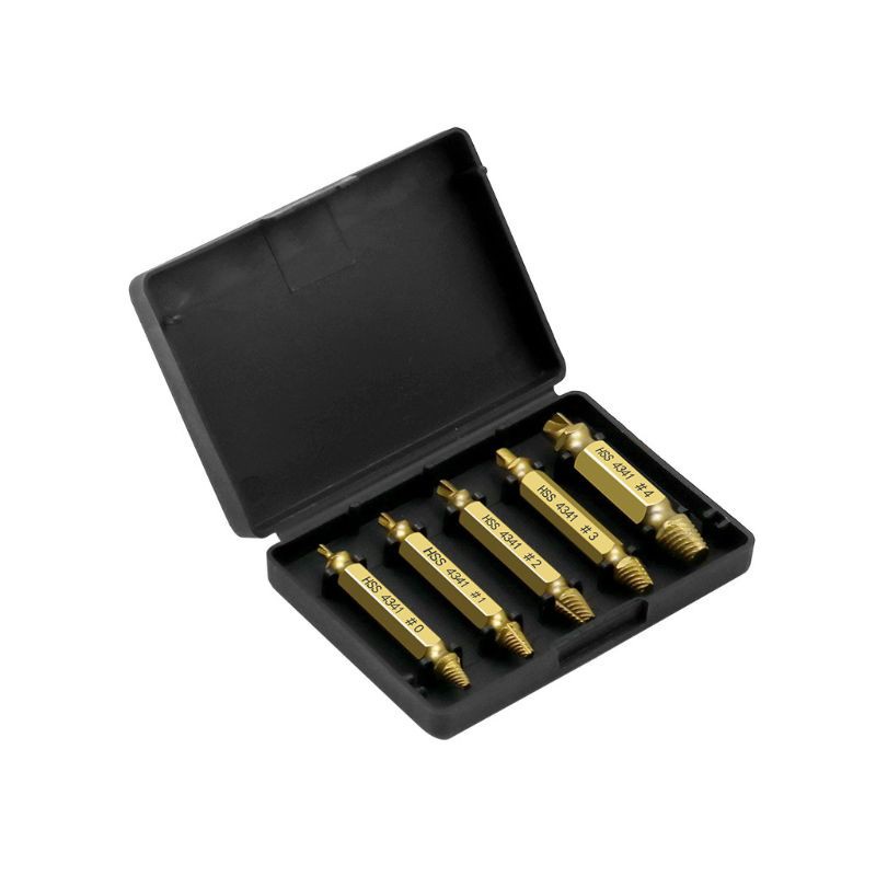 Bộ 5 mũi khoan tháo gỡ ốc vít hỏng hai đầu chuyên dụng chất lượng cao