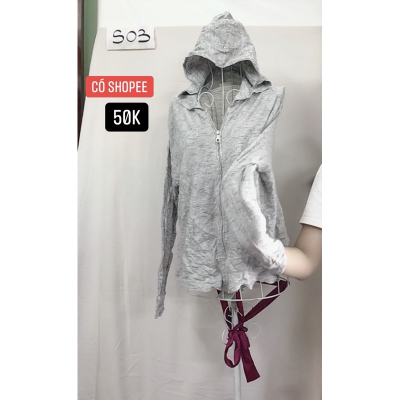 áo khoác thun xám vải mỏng.s03