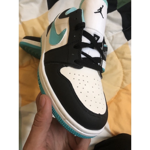 Giày JD1 Xanh Ngọc, Giày Sneakers Jodan 1 xanh Ngọc Cổ Thấp Full Box, Full Bill | BigBuy360 - bigbuy360.vn