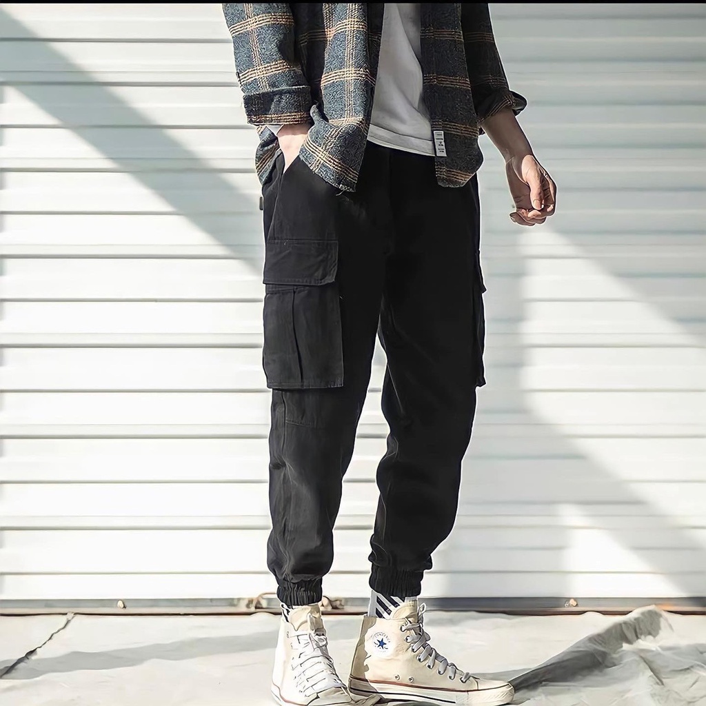 Jogger kaki túi hộp