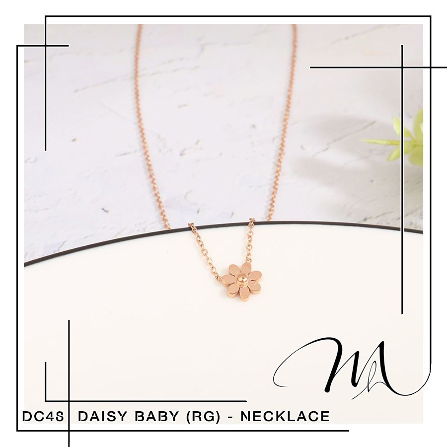 Dây chuyền Titan hoa cúc nhỏ xinh xắn đơn giản - Măng’s House DC48-1