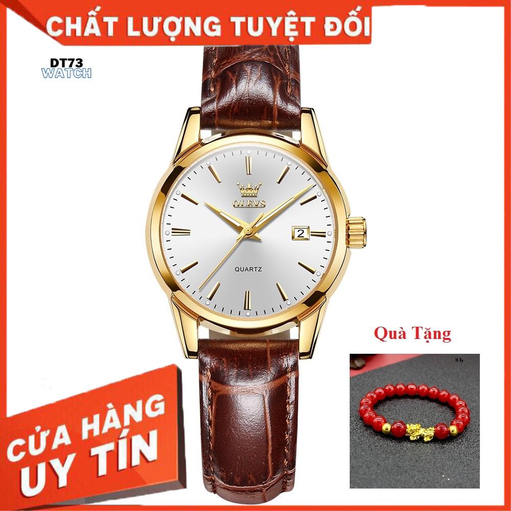 [HÀNG CHÍNH HÃNG]Đồng hồ nữ thương hiệu olevs,chống nước,chống xước,dạ quang ban đêm,dây da cao cấp thời trang,BH 12th