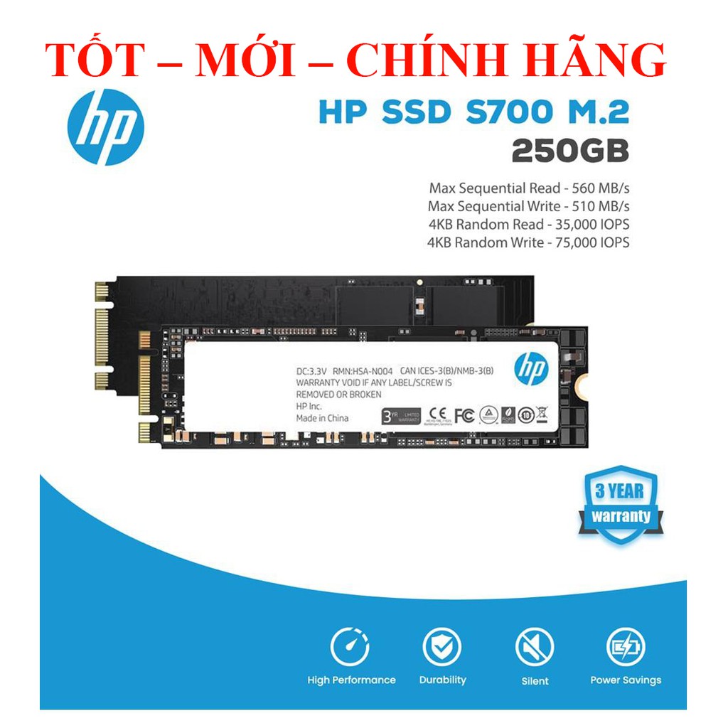 SSD 250GB HP S700 M.2 Sata III 6Gb/s TLC