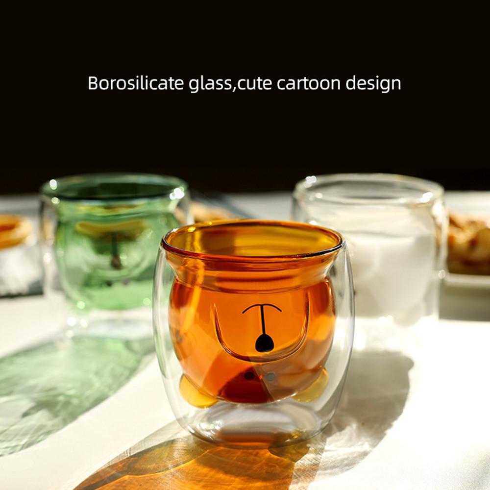 Ly Uống Nước Hai Lớp Hình Gấu Dễ Thương 300ML