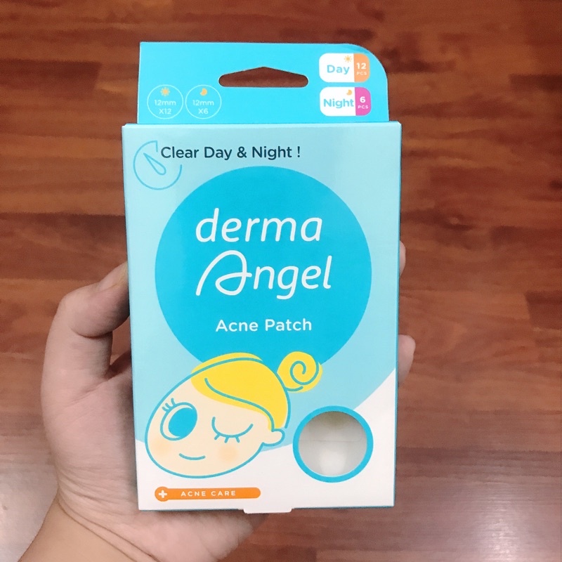 Bộ Miếng Dán Mụn Dùng Ban Ngày &amp; Đêm Derma Angel Acne Patch For Day &amp; Night 12 - 18 - 42 Miếng