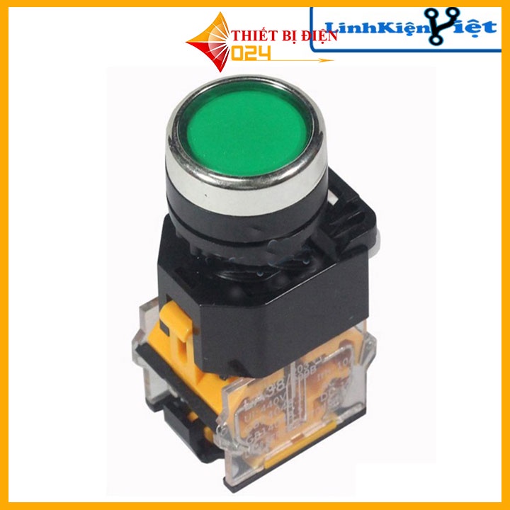 Nút Nhấn Đề Giữ Trạng Thái Không Đèn LA38-380V 10A 1 Đóng 1 Mở