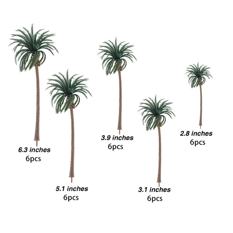 Set 30 Mô Hình Cây Dừa Dùng Trang Trí Tiểu Cảnh DIY