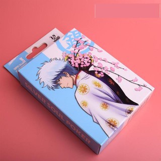 Bộ bài tây poker GINTAMA Linh Hồn Bạc tú lơ khơ 52 lá khác nhau hộp ảnh in hình anime manga