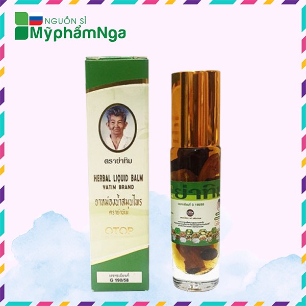 Dầu Lăn Nhân Sâm Thái Lan 22 Vị Hiệu Ông già Herbal Liquid Balm Yatim Brand