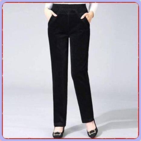 Quần Nhung Hàn Quốc Quần Nhung Tăm dày dặn Mềm Mịn Co giãn 4 chiều thấm hút mồ hôi tôn dáng  { Nhung Cao Cấp Xuất Khẩu } | BigBuy360 - bigbuy360.vn