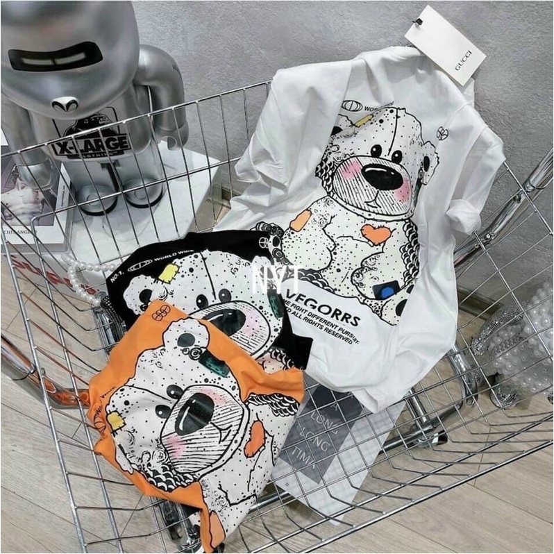 (kèm ảnh thật) ÁO THUN COTTON HOẠ TIẾT HÌNH GẤU SIÊU ĐÁNG YÊU TỪ TIQI.JEAN1988