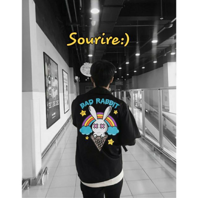 Áo Khoác Rabbit Ice Cream Jacket Unisex Form Rộng Cổ Bẻ Dù 2 Lớp Dáng Jacket | BigBuy360 - bigbuy360.vn