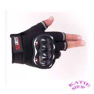 Găng tay,bao tay hở ngón đi phượt, tập Gym có gù bảo hộ