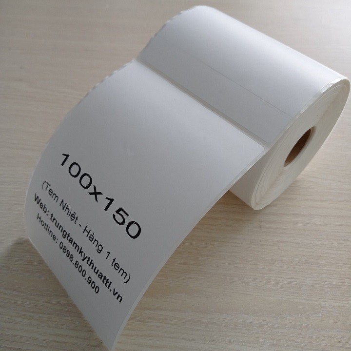 Tem in nhiệt giấy in nhiệt có sẵn keo tem vận đơn TMĐT khổ 100x150mm (A6)