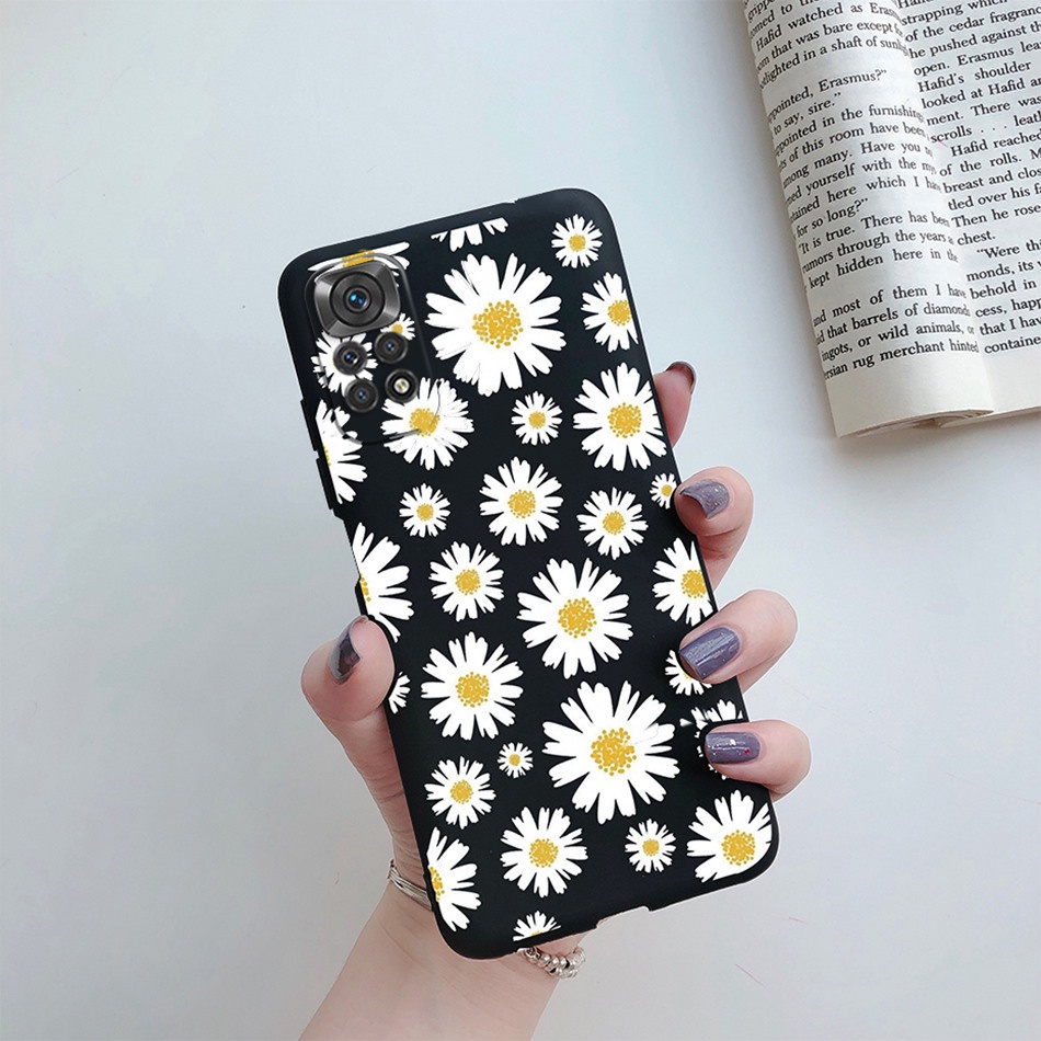 Ốp Điện Thoại Silicon Mềm Họa Tiết Hoa Cúc Xinh Xắn Cho Xiaomi Redmi Note 11 4G Poco m4 pro 5G Note 11s