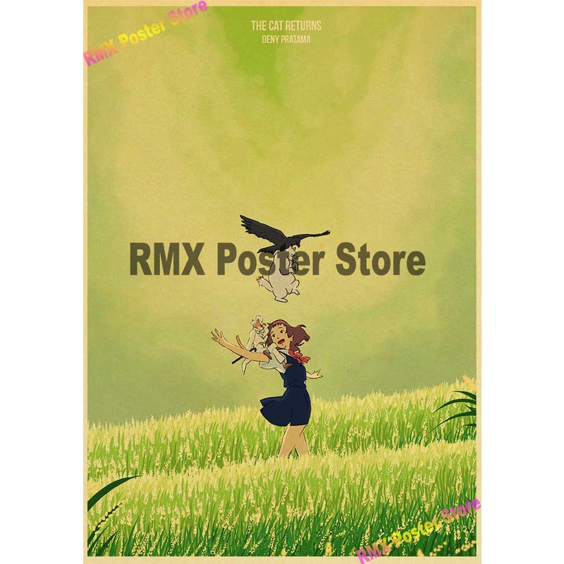 Poster Phim Hoạt Hình The Wind Rises / Totoro / Spirited Away / Howl Move Castle Trang Trí Phòng