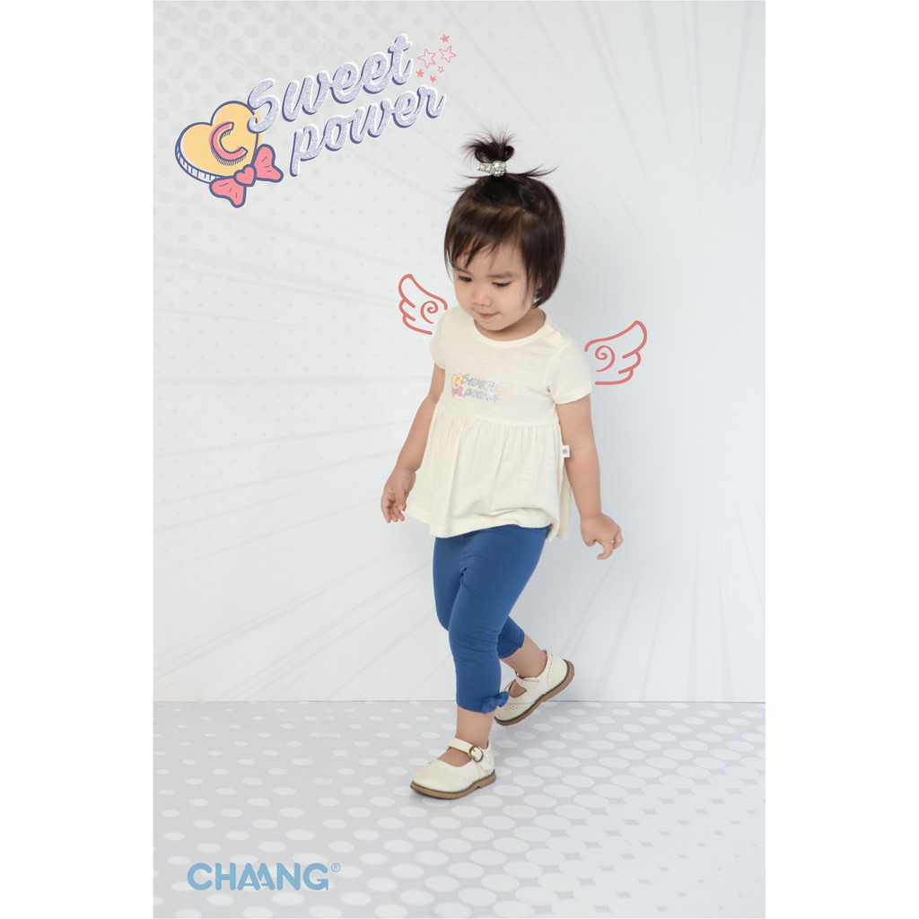 Quần legging nơ hero xanh cho bé gái CHAANG