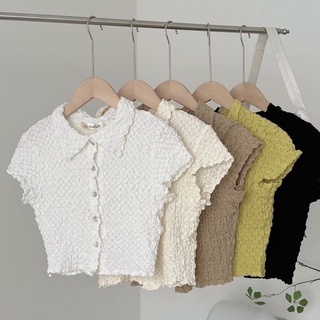 Áo croptop xốp nhún ôm