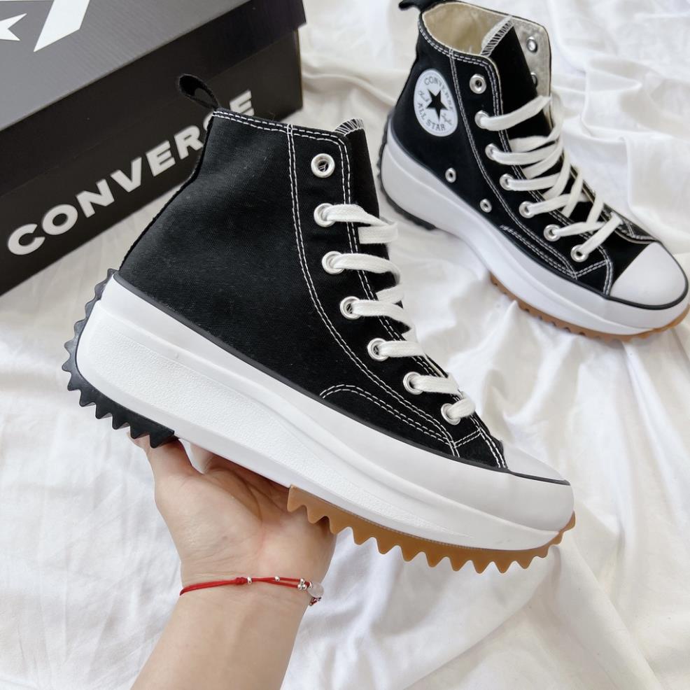 Giày Converse Run  sneaker nam nữ cổ cao , Converse Run Star Hike Hi Black/ White
