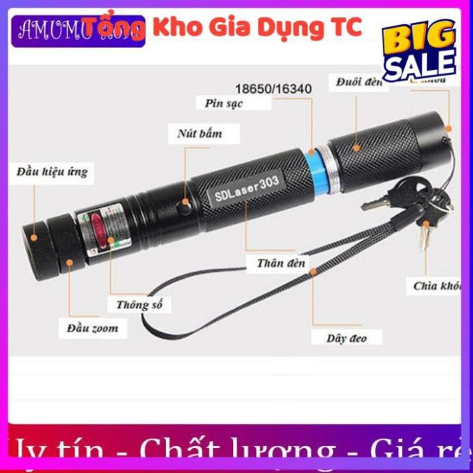 Đèn laze, đèn laser tia xanh chiếu xa tiện lơi cho giám sát công trình, thuyết trình silde