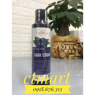 Màu thực phẩm màu xanh coban Unicorn 210gr