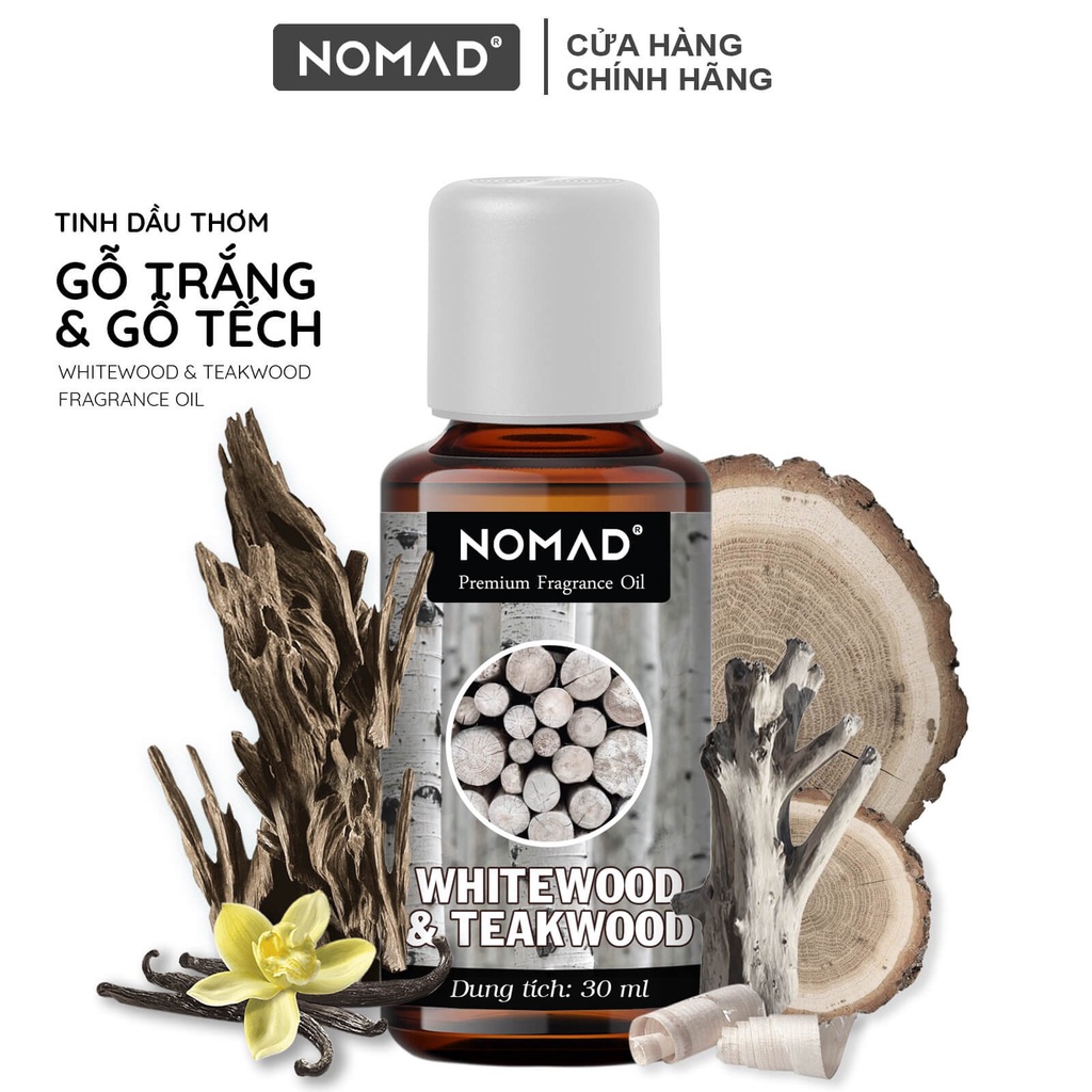 Tinh Dầu Thơm Nomad Premium Fragrance Oil - Whitewood &amp; Teakwood