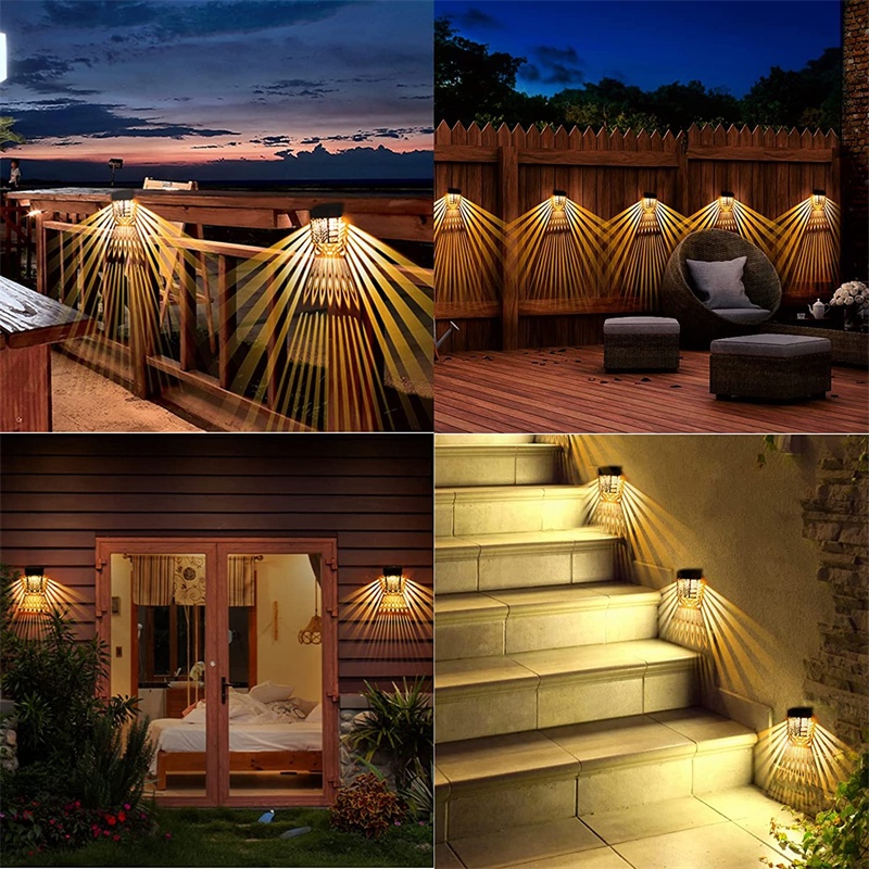 Đèn Led Hàng Rào Năng Lượng Mặt Trời 2 Chế Độ Tự Động Bật / Tắt Chống Thấm Nước Trang Trí Sân Vườn