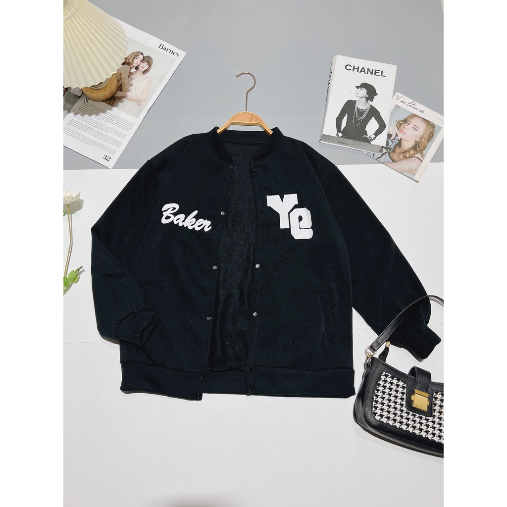 Áo Bomber Nỉ Unisex Lót Lông Y9 🦋 Áo Khoác Nam Nữ Dáng Rộng 2 Lớp 🦋