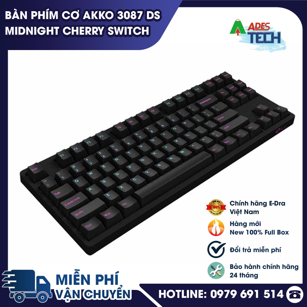 Bàn phím cơ AKKO 3087 DS Midnight  | Bảo Hành Chính Hãng 12 Tháng