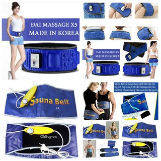 [GIÁ SỈ] ĐAI MASSAGE SAUNA BELT, X5 QUẤN NÓNG GIẢM MỠ, GIẢM BÉO HÀN QUỐC [SALE]