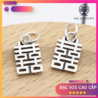 Charm bạc chữ song hỷ treo