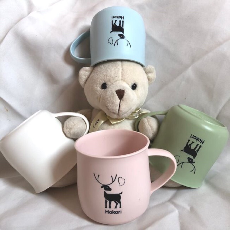 Cốc nhựa uống nước 350ml chịu nhiệt tốt màu xanh hồng trắng