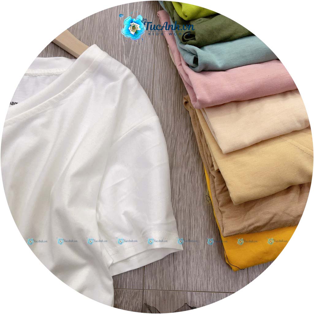 Áo Thun Cotton Trơn Ngắn Tay Nữ Nhiều Màu Cổ Tim, Áo Phông Cộc Tay Cổ V, Mềm Mịn Thoáng Mát - TucAnh