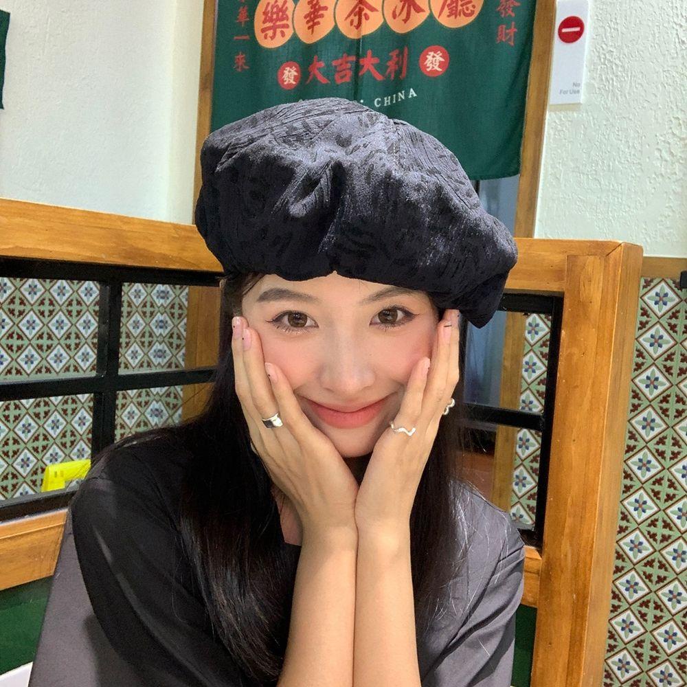 Mũ Beret In Họa Tiết Đơn Giản Phong Cách Retro Anh Quốc Cho Nữ