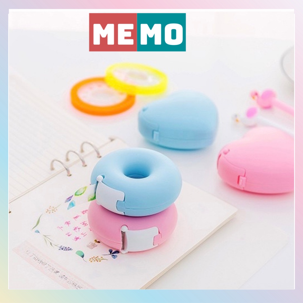 Dụng cụ cắt băng keo, washi tape MEMO, hộp đựng băng dính sáng tạo độc đáo phụ kiện trang trí cho học sinh