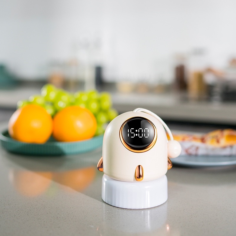 Đèn ngủ chiếu hình bầu trời sao kiêm đồng hồ để bàn, đèn decor  tàu vũ trụ bản 2022 - Một chút xinh