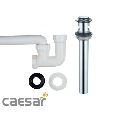 Bộ vòi lavabo nóng lạnh đồng mạ crom Caesar B492CU tặng kèm bộ xả, phù hợp lắp chậu 3 lỗ