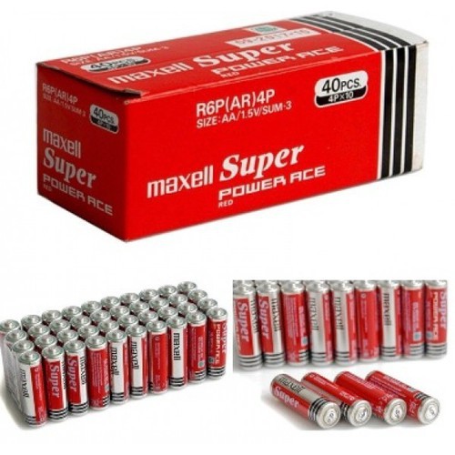 Hộp 40 viên pin Maxell AA, AAA