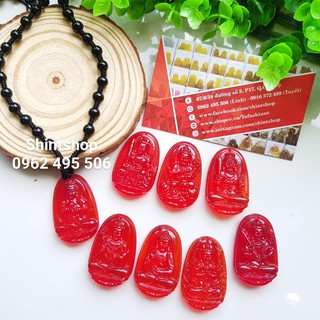 Dây chuyền phật bản mệnh 12 con giáp màu đỏ tươi