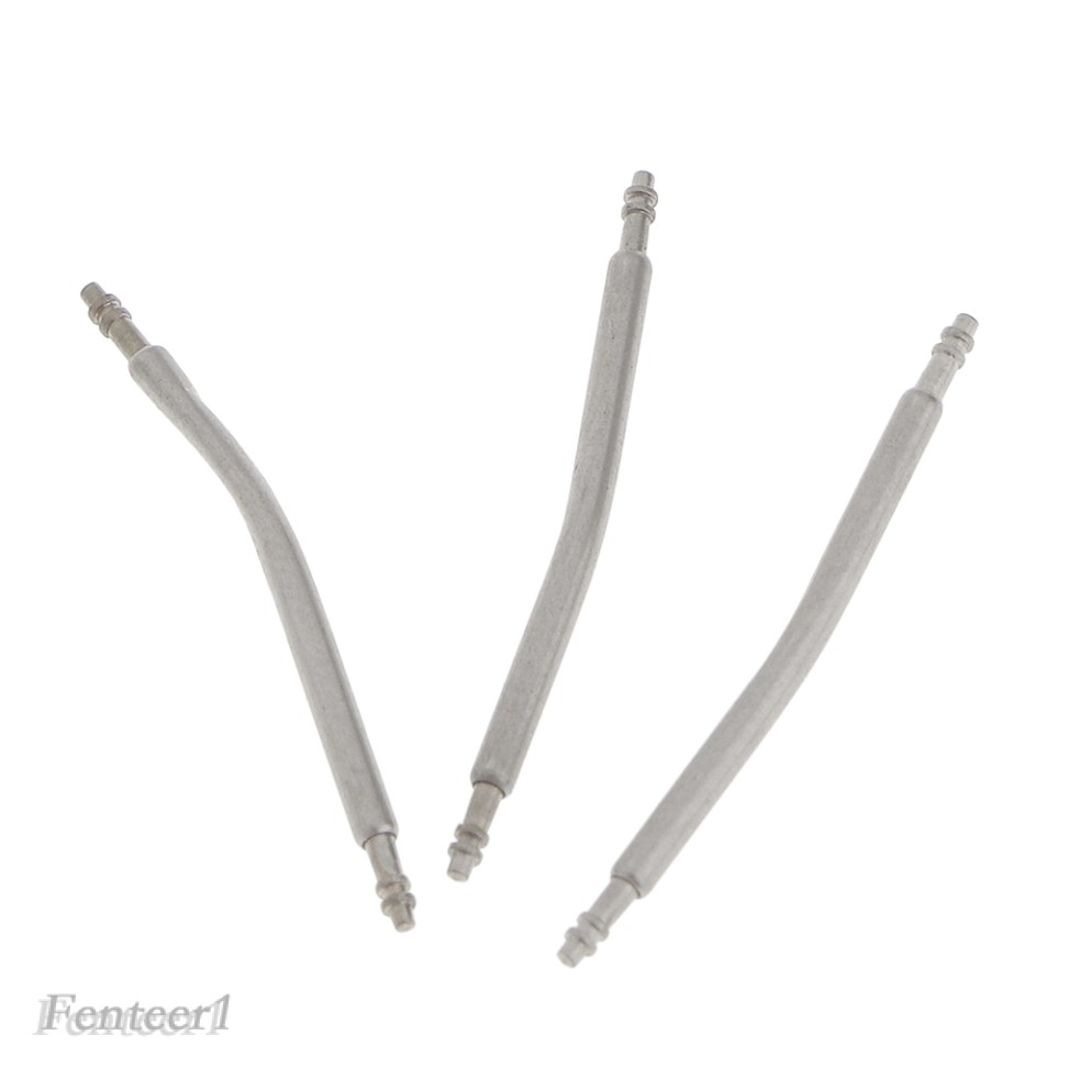 Bộ 200 thanh chốt ghép nối dạng cong làm dây đeo đồng hồ 16-26mm bằng thép không gỉ