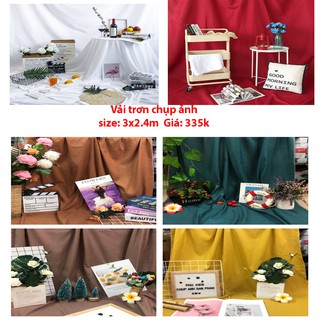 [ VẢI TRƠN-3X2.4M] Phông Nền Vải Trơn Khổ Lớn size 3x2.4m, Chụp Mẫu, lookbook...nhiều màu